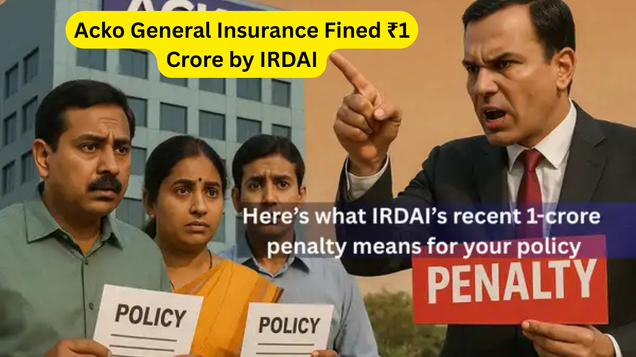 Acko General Insurance Fined ₹1 Crore by IRDAI